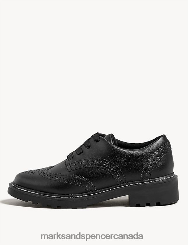 Marks and Spencer near me - Footwear 20VTD9926 Black Kids Marks & Spencer Leather Freshfeet School Shoes