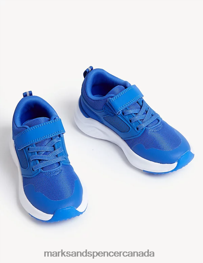 Marks and Spencer near me - Footwear 20VTD9960 Blue Kids Marks & Spencer Freshfeet Riptape Sport Trainers
