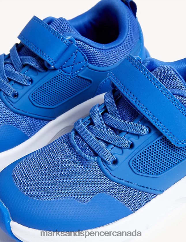 Marks and Spencer near me - Footwear 20VTD9960 Blue Kids Marks & Spencer Freshfeet Riptape Sport Trainers