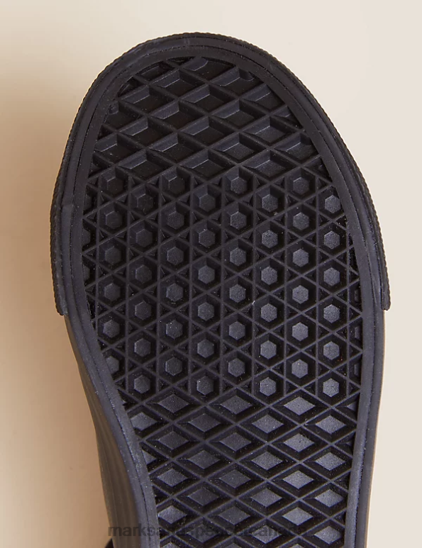 Marks and Spencer near me - Kids Black Footwear Marks & Spencer Freshfeet Zip High Tops 20VTD8690