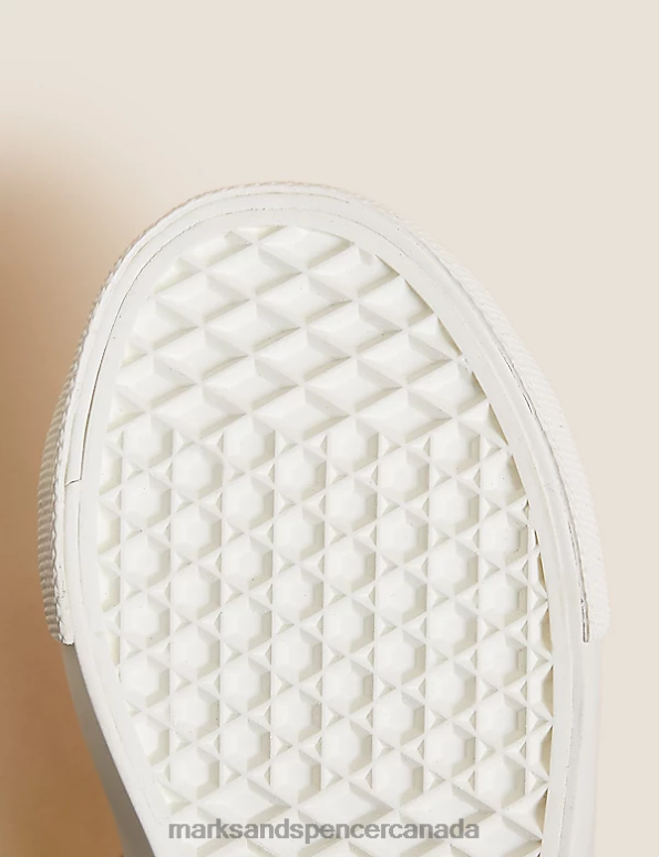 Marks and Spencer sale - Kids White Footwear Marks & Spencer Freshfeet Zip High Tops 20VTD8467