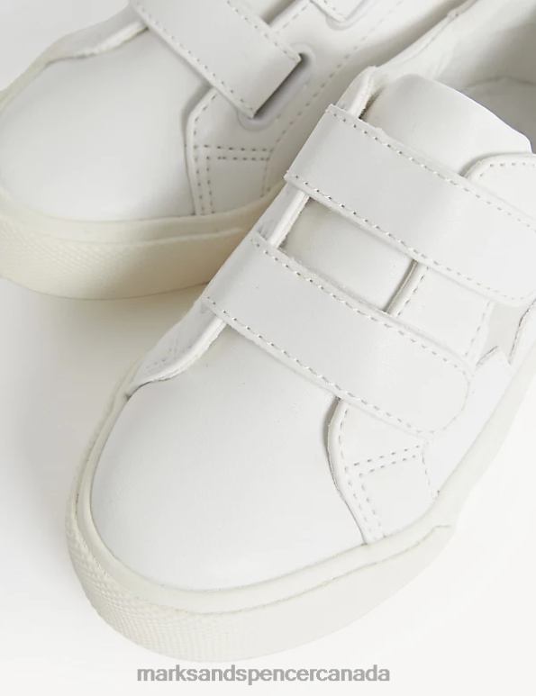 Kids White Mix Footwear Marks & Spencer FreshFeet Star Riptape Trainers 20VTD8016 - Marks and Spencer online