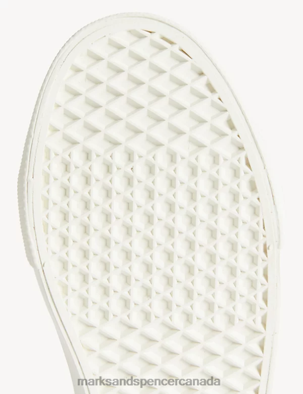 Kids White Mix Footwear Marks & Spencer FreshFeet Star Riptape Trainers 20VTD8392 - Marks and Spencer outlet