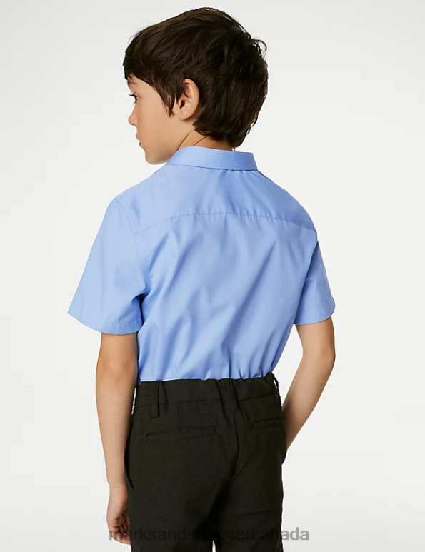 Kids Blue School Uniform Marks & Spencer 2pk Non-Iron School Shirts 20VTD7976 - Marks and Spencer online