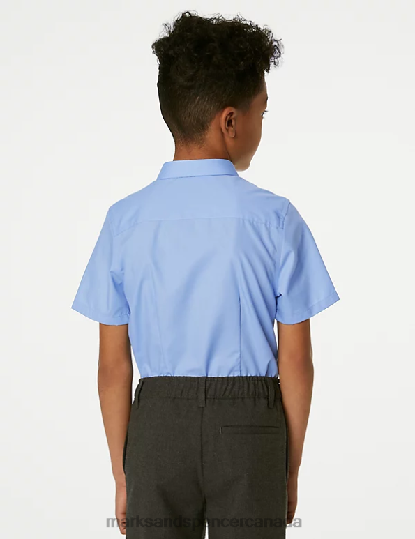 Marks and Spencer sale - Kids Blue School Uniform Marks & Spencer 2pk Slim Fit Non-Iron School Shirts 20VTD7870