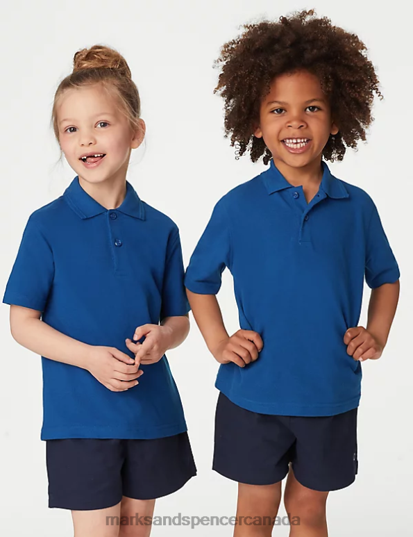 Marks and Spencer near me - Kids Royal Blue School Uniform Marks & Spencer Pure Cotton School Polo Shirt 20VTD8035