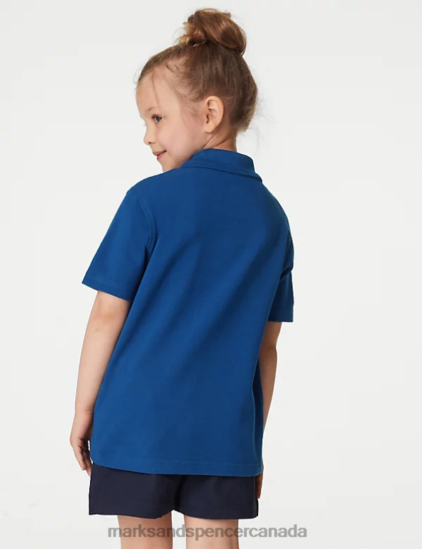 Marks and Spencer near me - Kids Royal Blue School Uniform Marks & Spencer Pure Cotton School Polo Shirt 20VTD8035