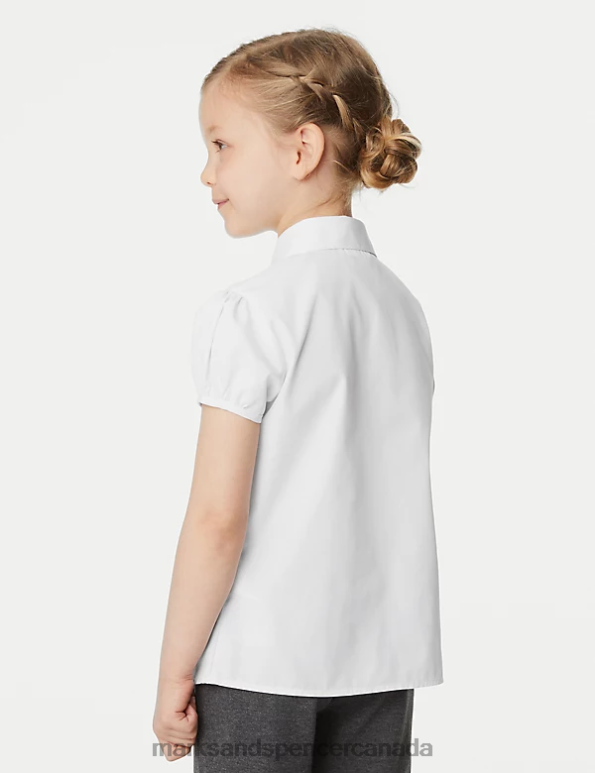 Kids White School Uniform Marks & Spencer 2pk Pintuck Easy Iron School Shirts 20VTD8880 - Marks and Spencer Canada locations