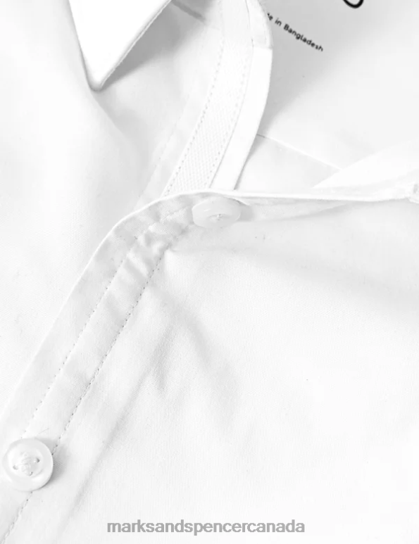 Marks and Spencer near me - Kids White School Uniform Marks & Spencer 3pk Easy Dressing Easy Iron School Shirts 20VTD7942