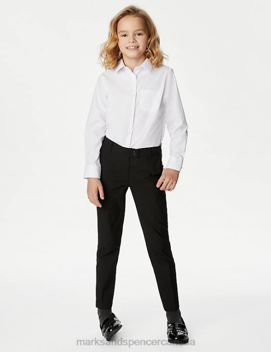 Marks & Spencer Kids 2pk Non-Iron School Shirts School Uniform White 20VTD9157 - Marks and Spencer online