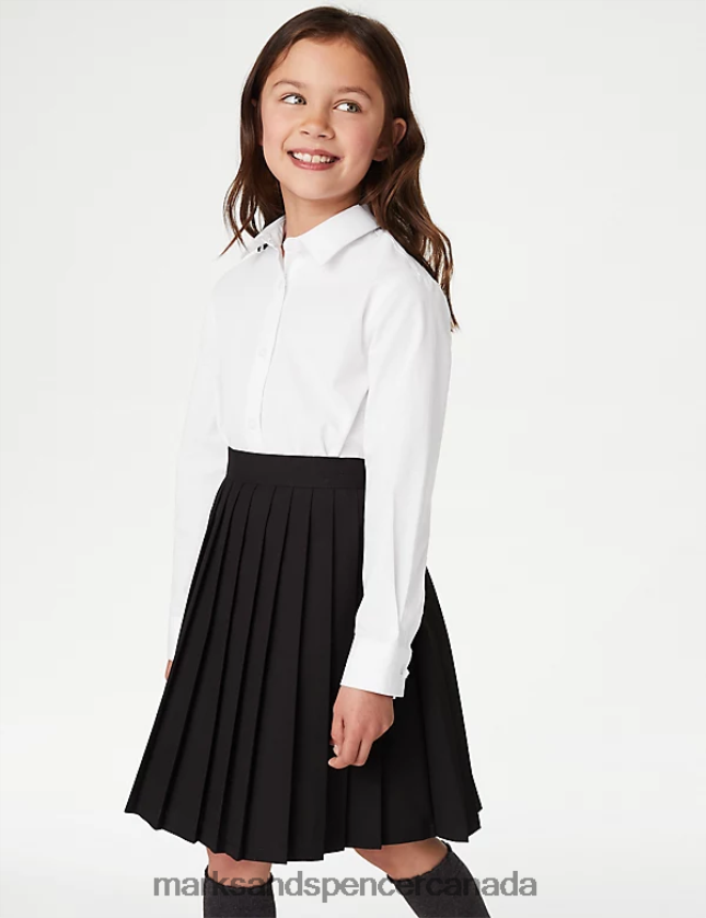 Marks and Spencer near me - School Uniform 20VTD9436 White Kids Marks & Spencer 5pk Regular Fit Easy to Iron Shirts