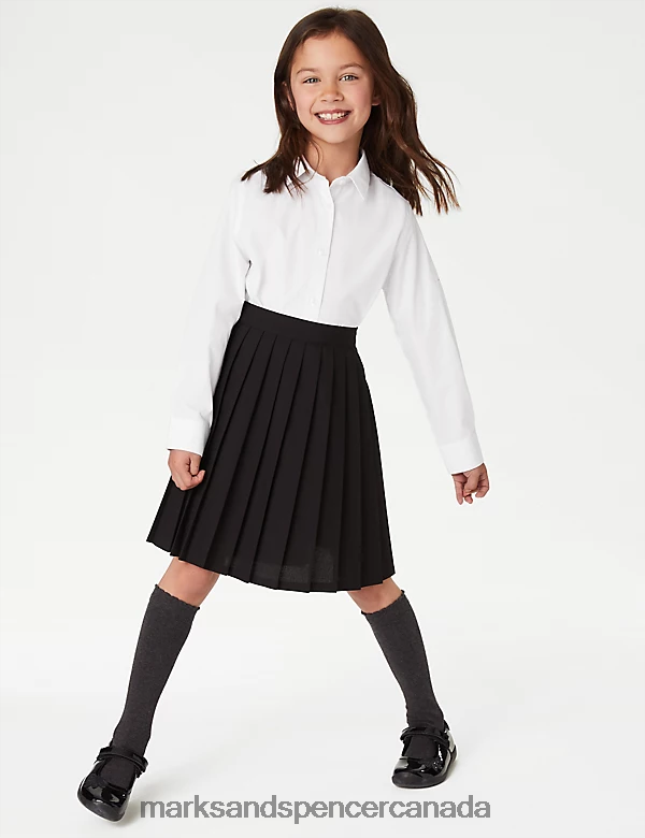 Marks and Spencer near me - School Uniform 20VTD9436 White Kids Marks & Spencer 5pk Regular Fit Easy to Iron Shirts