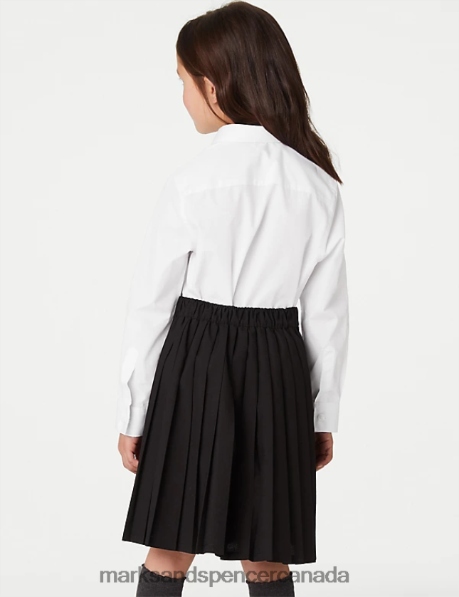 Marks and Spencer near me - School Uniform 20VTD9436 White Kids Marks & Spencer 5pk Regular Fit Easy to Iron Shirts