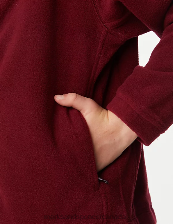 Marks and Spencer near me - Kids Burgundy School Uniform Marks & Spencer Zip Fleece 20VTD8953
