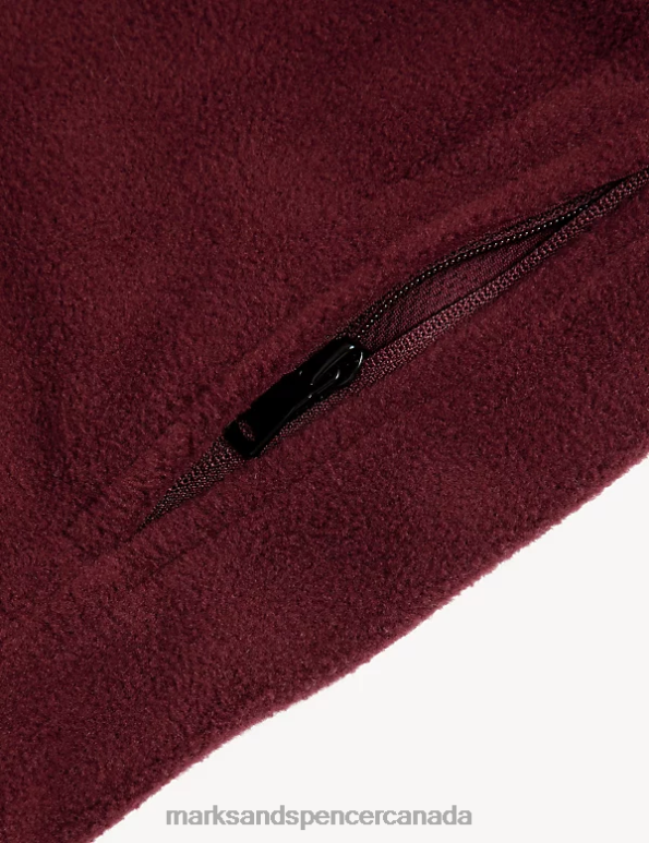Marks and Spencer near me - Kids Burgundy School Uniform Marks & Spencer Zip Fleece 20VTD8953