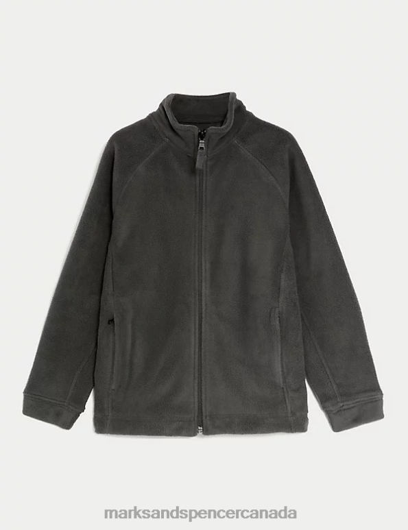 Marks and Spencer Canada - Kids Dark Grey School Uniform Marks & Spencer Zip Fleece 20VTD8958