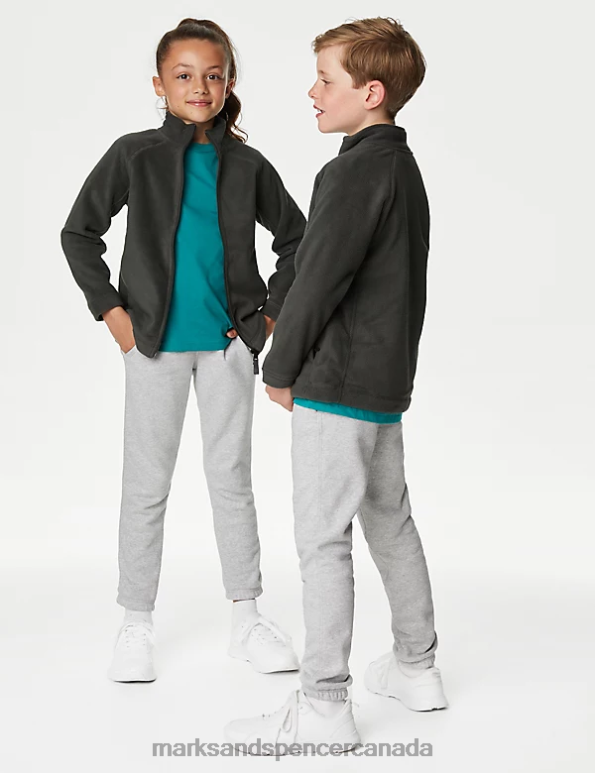 Marks and Spencer Canada - Kids Dark Grey School Uniform Marks & Spencer Zip Fleece 20VTD8958