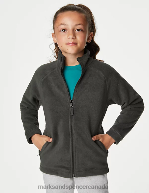 Marks and Spencer Canada - Kids Dark Grey School Uniform Marks & Spencer Zip Fleece 20VTD8958