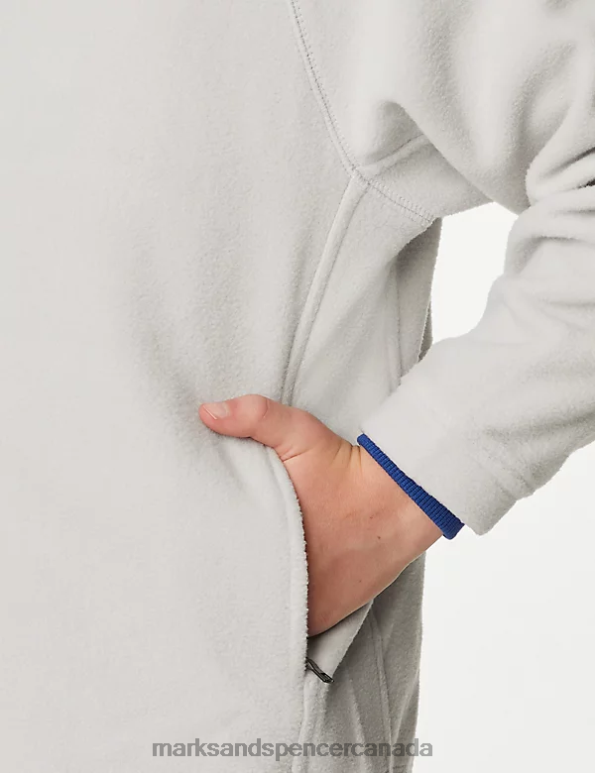 Marks and Spencer Canada - Kids Grey Marl School Uniform Marks & Spencer Zip Fleece 20VTD8952