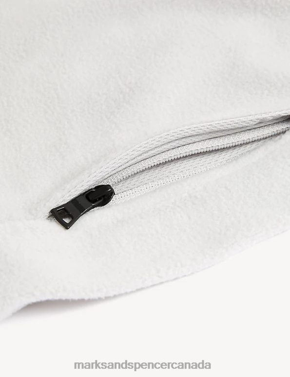 Marks and Spencer Canada - Kids Grey Marl School Uniform Marks & Spencer Zip Fleece 20VTD8952