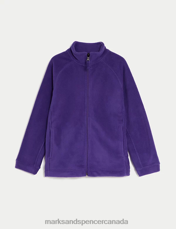 Kids Purple School Uniform Marks & Spencer Zip Fleece 20VTD8955 - Marks and Spencer online
