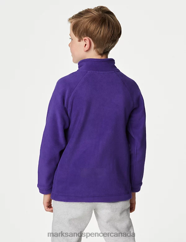 Kids Purple School Uniform Marks & Spencer Zip Fleece 20VTD8955 - Marks and Spencer online