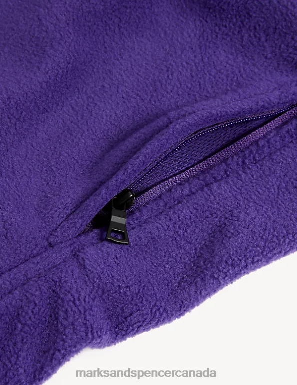 Kids Purple School Uniform Marks & Spencer Zip Fleece 20VTD8955 - Marks and Spencer online