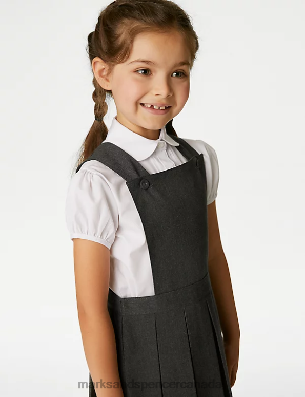 Kids Grey School Uniform Marks & Spencer Permanent Pleats School Pinafore 20VTD9013 - Marks and Spencer Canada locations