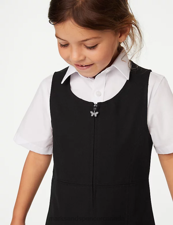 Marks and Spencer sale - Marks & Spencer Kids Permanent Pleats School Pinafore School Uniform Black 20VTD9064