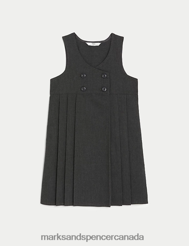 School Uniform 20VTD9188 Grey Kids Marks & Spencer Permanent Pleats School Pinafore - Marks and Spencer Canada locations