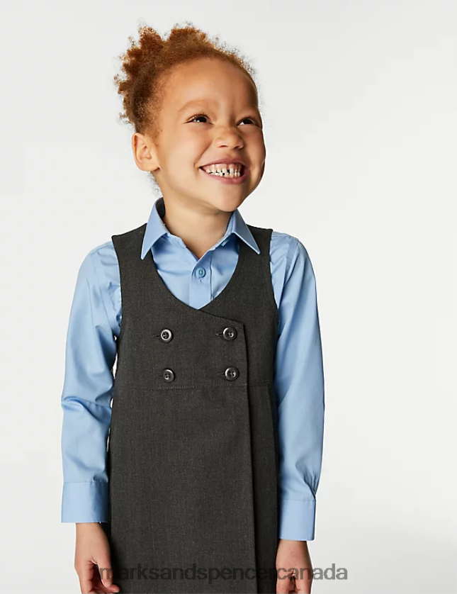 School Uniform 20VTD9188 Grey Kids Marks & Spencer Permanent Pleats School Pinafore - Marks and Spencer Canada locations