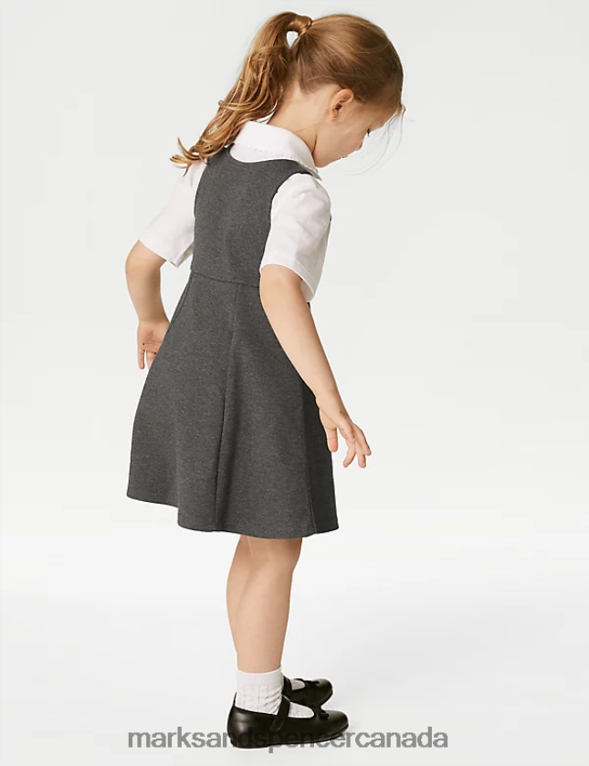 Marks and Spencer near me - School Uniform 20VTD9761 Grey Kids Marks & Spencer 2pk Cotton School Pinafores
