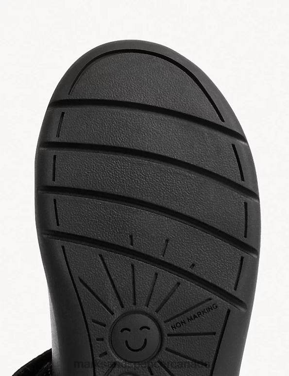 Marks and Spencer Canada - Kids Black School Uniform Marks & Spencer Leather Freshfeet Bow School Shoes 20VTD8817