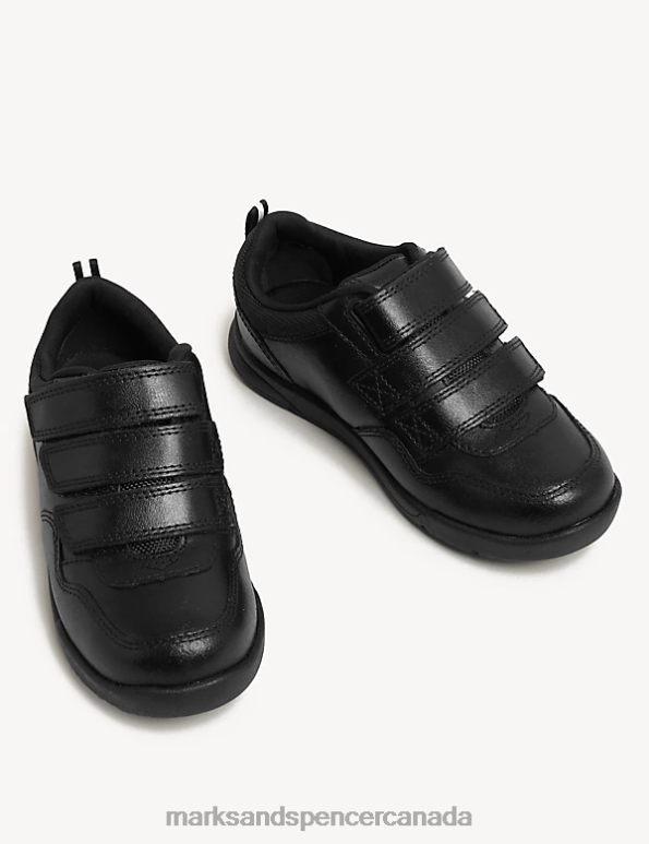 Kids Black School Uniform Marks & Spencer Leather Freshfeet School Shoes 20VTD8533 - Marks and Spencer outlet