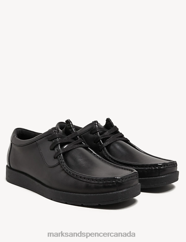 Kids Black School Uniform Marks & Spencer Leather Lace School Shoes 20VTD8718 - Marks and Spencer online