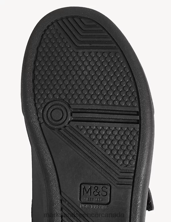 Marks and Spencer sale - Kids Black School Uniform Marks & Spencer Leather Riptape School Shoes 20VTD7905