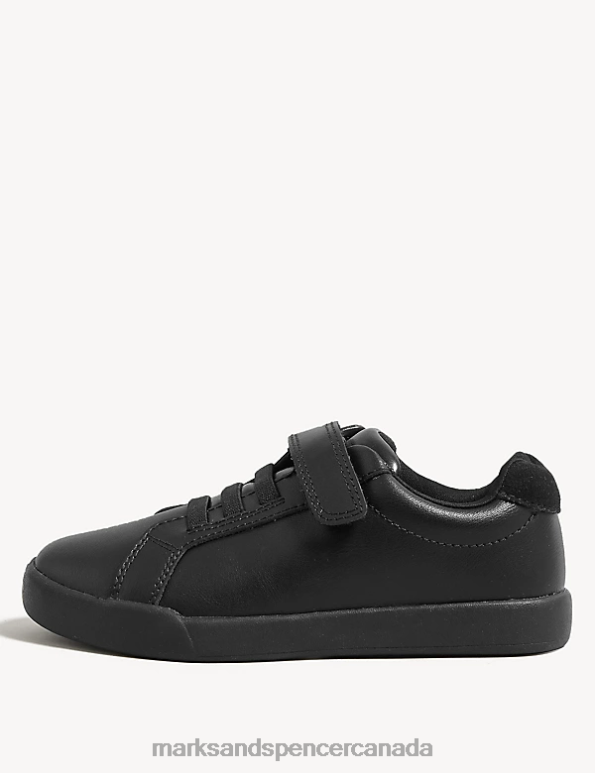 Marks and Spencer sale - Kids Black School Uniform Marks & Spencer Leather Riptape School Shoes 20VTD7905