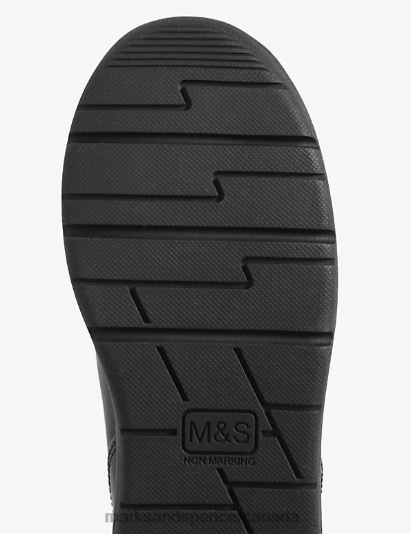 Marks and Spencer Canada - Kids Black School Uniform Marks & Spencer Leather Riptape School Shoes 20VTD8129