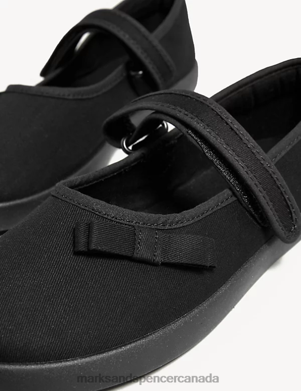 Marks and Spencer sale - Kids Black School Uniform Marks & Spencer Riptape Plimsoll School Shoes 20VTD8937