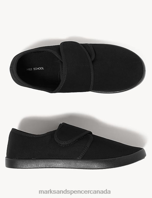 Marks and Spencer sale - Kids Black School Uniform Marks & Spencer Riptape Plimsolls 20VTD8367