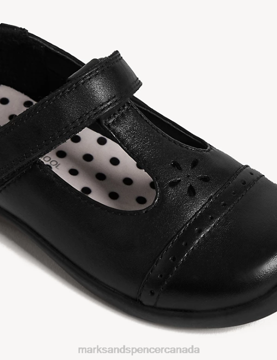 Marks & Spencer Kids Leather T-Bar School Shoes School Uniform Black 20VTD9049 - Marks and Spencer outlet