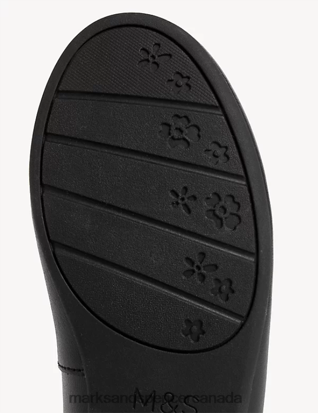 Marks and Spencer near me - School Uniform 20VTD9567 Black Kids Marks & Spencer Leather Ballerina Bow School Shoes