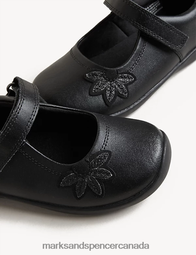 Marks and Spencer sale - School Uniform 20VTD9572 Black Kids Marks & Spencer Leather Freshfeet School Shoes