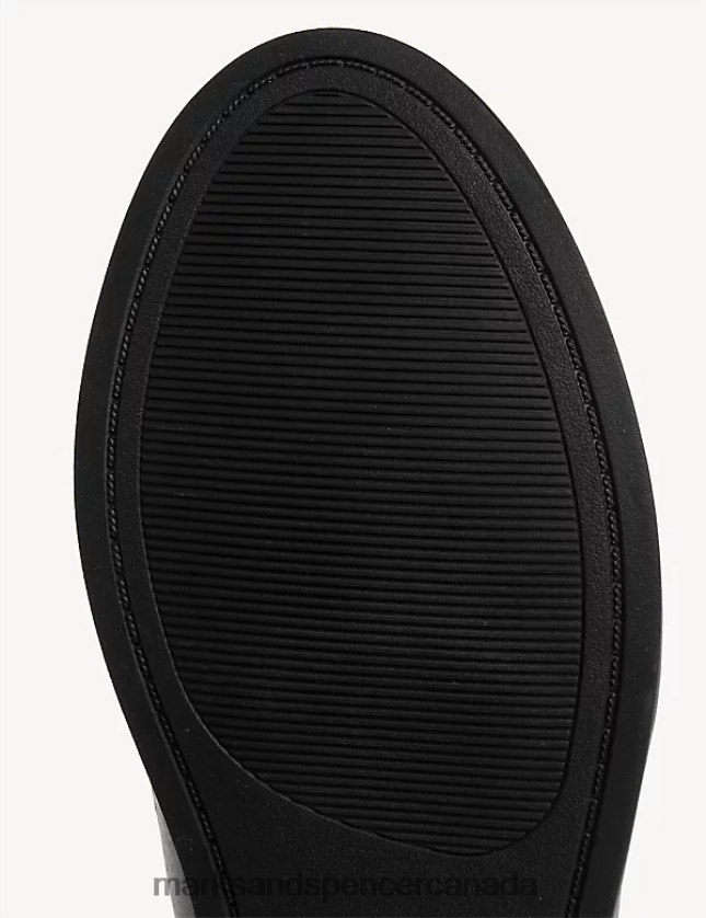 School Uniform 20VTD9721 Black Kids Marks & Spencer Leather Freshfeet School Loafers - Marks and Spencer outlet