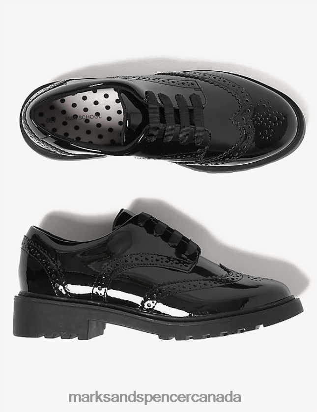 Marks and Spencer sale - School Uniform 20VTD9800 Black Kids Marks & Spencer Leather Brogue School Shoes