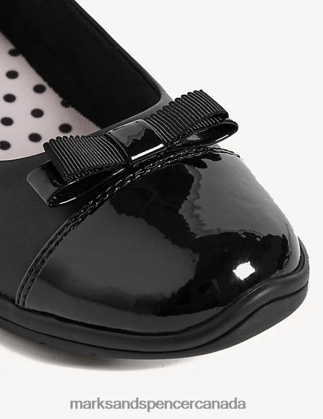 Marks and Spencer near me - School Uniform 20VTD9909 Black Kids Marks & Spencer Leather Wedge School Shoes