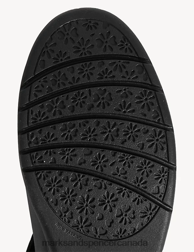 Marks and Spencer near me - School Uniform 20VTD9909 Black Kids Marks & Spencer Leather Wedge School Shoes
