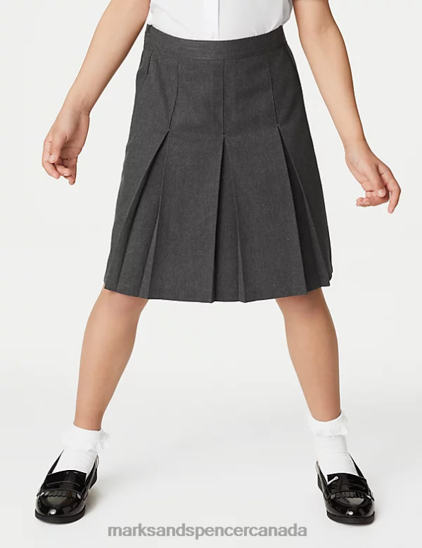 Marks and Spencer Canada - Kids Grey School Uniform Marks & Spencer Longer Length School Skirt 20VTD8990
