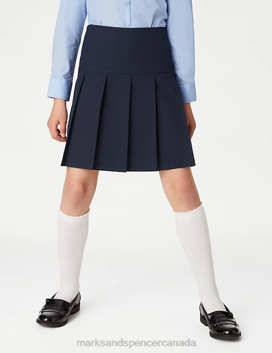 Marks & Spencer Kids 2pk Crease Resistant School Skirts School Uniform Navy 20VTD9077 - Marks and Spencer Canada locations