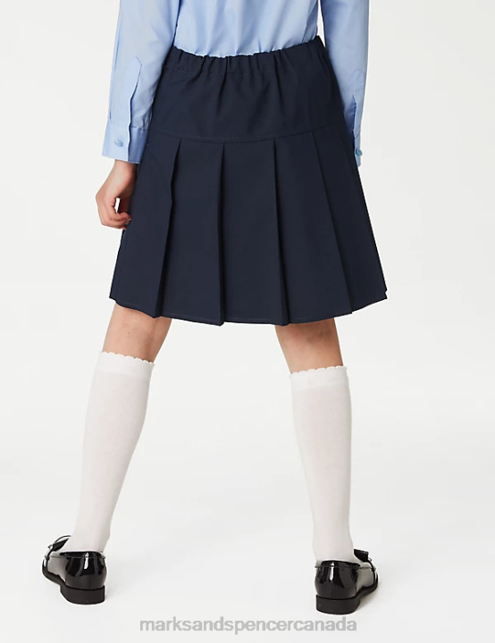 Marks & Spencer Kids 2pk Crease Resistant School Skirts School Uniform Navy 20VTD9077 - Marks and Spencer Canada locations